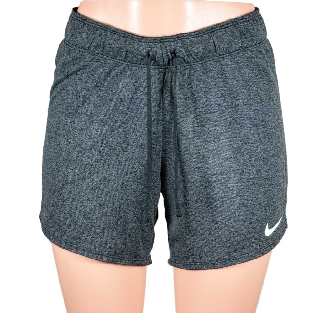 Nike Dri-FIT Womens Training Shorts Gray Heather Drawstring 918301-010 Size S